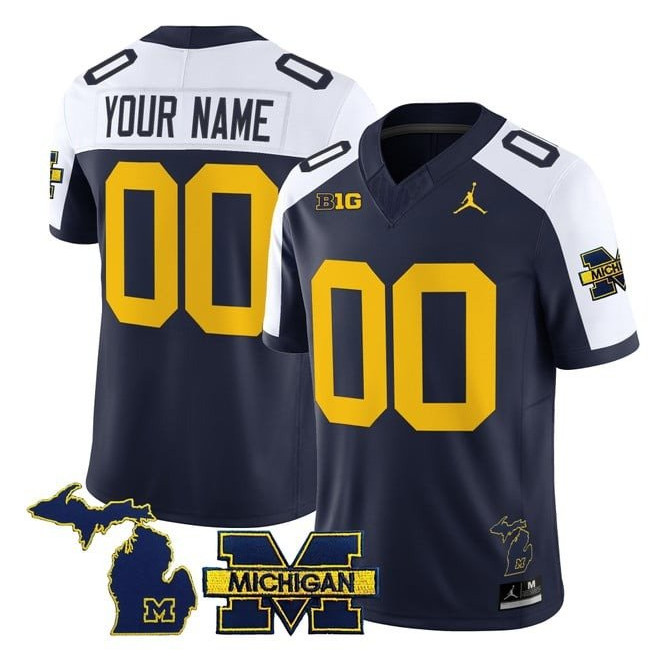 Men's Michigan Wolverines ACTIVE PLAYER Custom Navy Alternate F.U.S.E. 2025 Vapor Limited Stitched Football Jersey Men's Michigan Wolverines ACTIVE PLAYER Custom Navy Alternate F.U.S.E. 2025 Vapor Limited Stitched Football Jersey